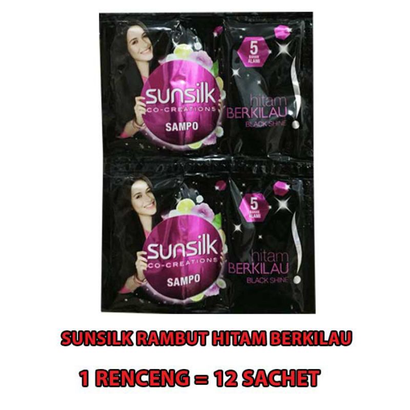 Sunsilk Hijab Sachet Recharge Sampo per Renceng (isi 12 pcs)