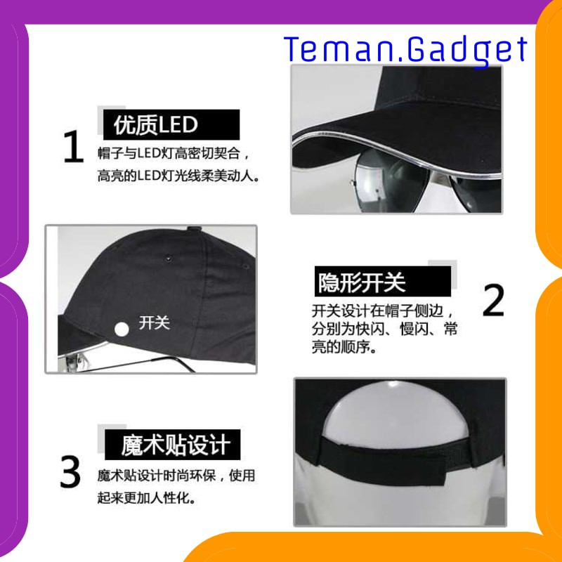 TG-FS075 FAVOLOOK Topi Baseball Cap with Glowing RGB LED Light - WXYQA