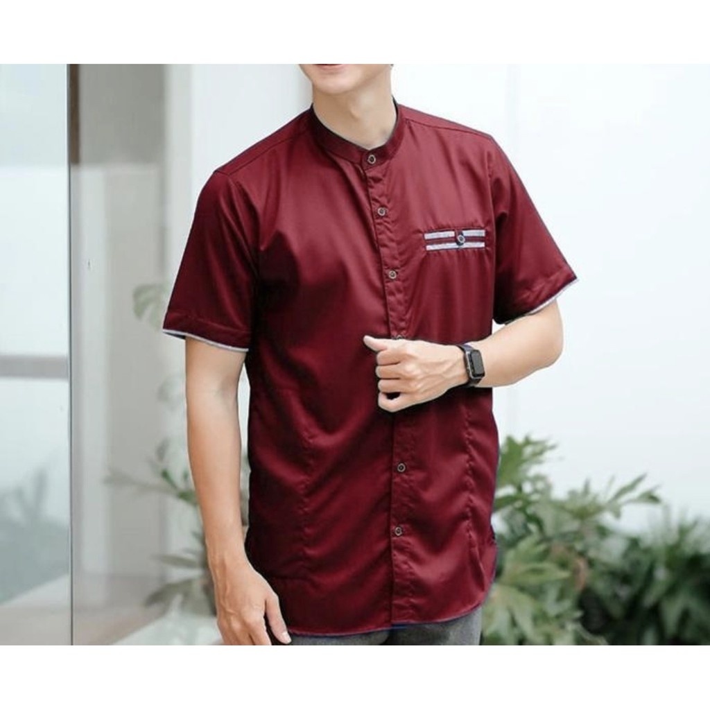 Baju Muslim Koko Pria Logi Lengan Pendek Terbaru Good Quality