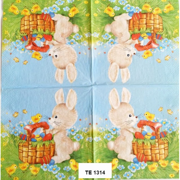 Tisu Napkin Kerajinan Decoupage Eropa 33X33 CM TE 1314 TTS