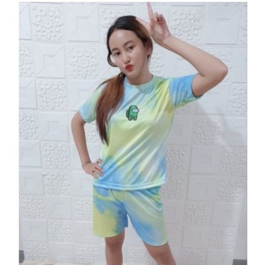 SETELAN ONE SET WANITA LESTARI TIE DYE BT21 / AMONG US BORDIR / DAILY SET / ONESET