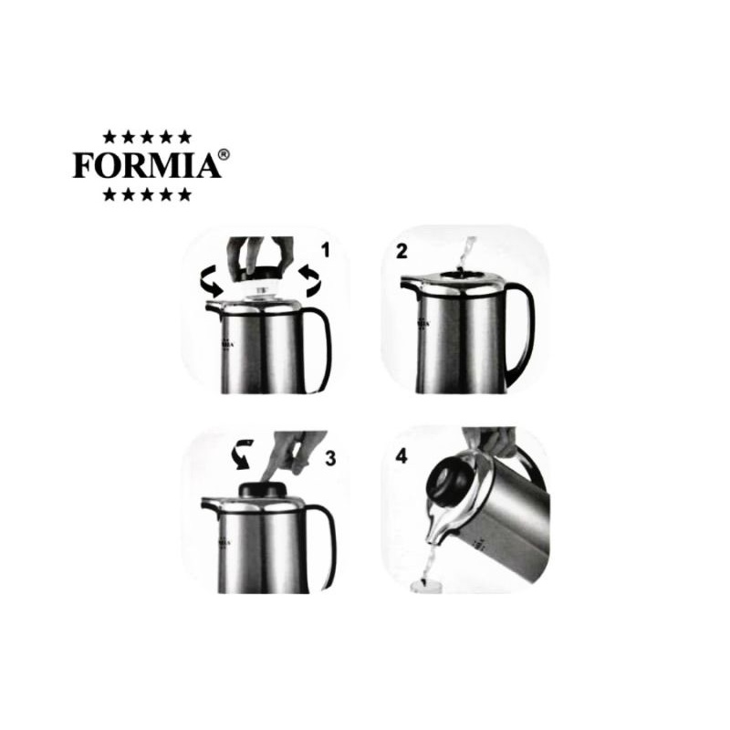 Termos Stainless Steel FORMIA 1,6 Liter / Termos air panas 1,6 Liter / Formia Varmos Vacuum Flask 1.6 Liter