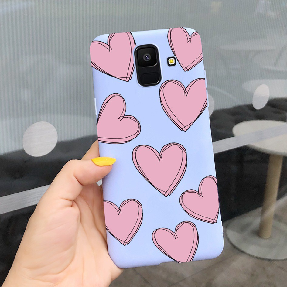 Love Heart Casing Samsung Galaxy J6 J6+ A6 A6+ A6 Plus 2018 Case Couple Silicone Cover Samsung A6Plus J6Plus A 6 J 6 Case-TGzi1135