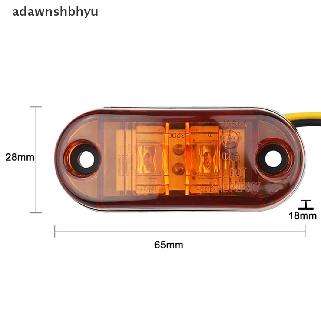 Adawnshbhyu Warning Light LED Diode Light Oval Lampu LED Penanda Samping 12V 24V Truck Accessorie