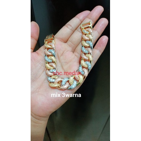 gelang sisik naga titanium (tebal dan ada mutiaranya