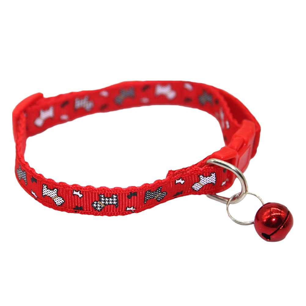 [Jianxin] Adjustable Nylon Buckle Closure Bell Collar Small Dog Cat Decorative Neck Chain