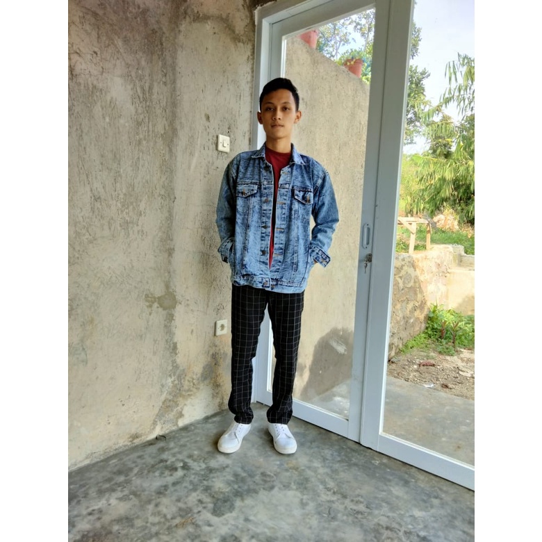 Dfour Jaket Jeans Denim M - XXXL Oversize