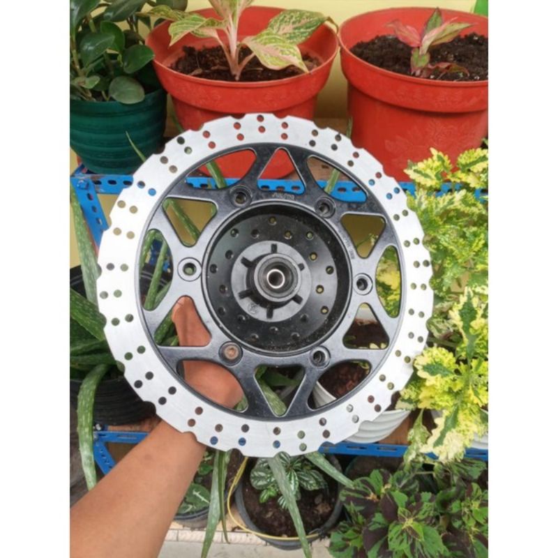 TROMOL DEPAN VIAR CROSS 200 MONSTRAX SANEX QJ ORIGINAL COPOTAN SET PIRINGAN DISC DEPAN NINJA RR 250 