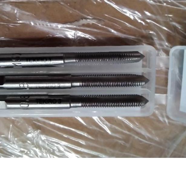 ● TEKIRO hand taps set 3pcs M3 / M4 / M5 / M6 / M8 / M10 / M12 ORIGINAL (HARGA PER UKURAN) hand tap 
