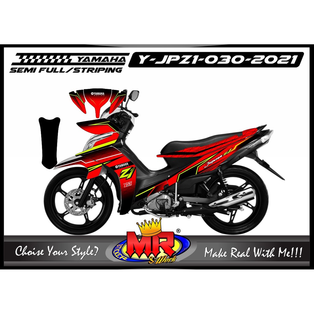 Stiker Motor Yamaha Jupiter Z1Variasi Motor Stiker Racing Decal Custom