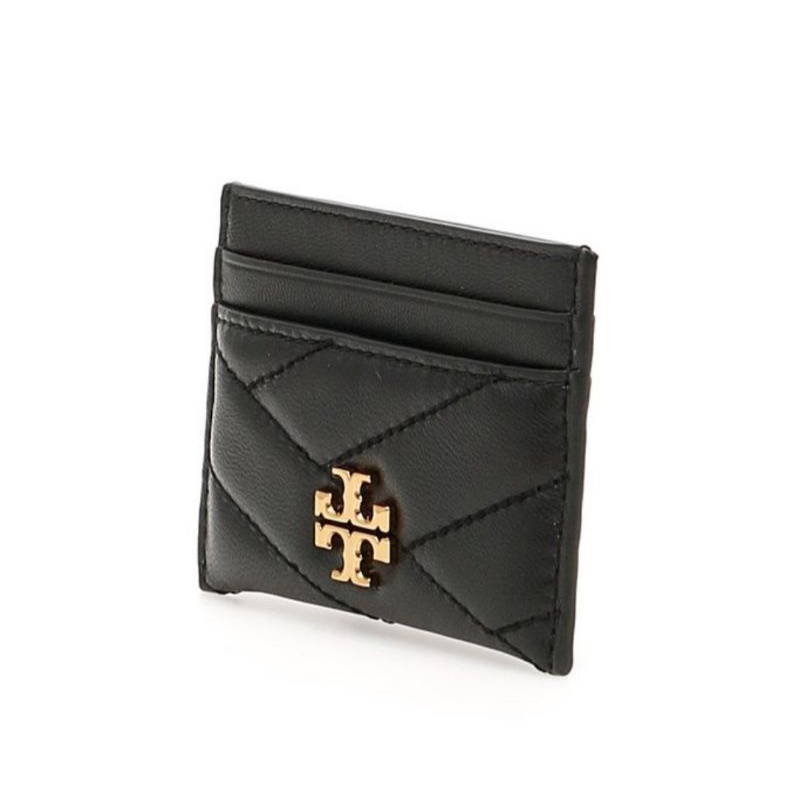 Tory Burch Card Case Kira Chevron Card Holder Black