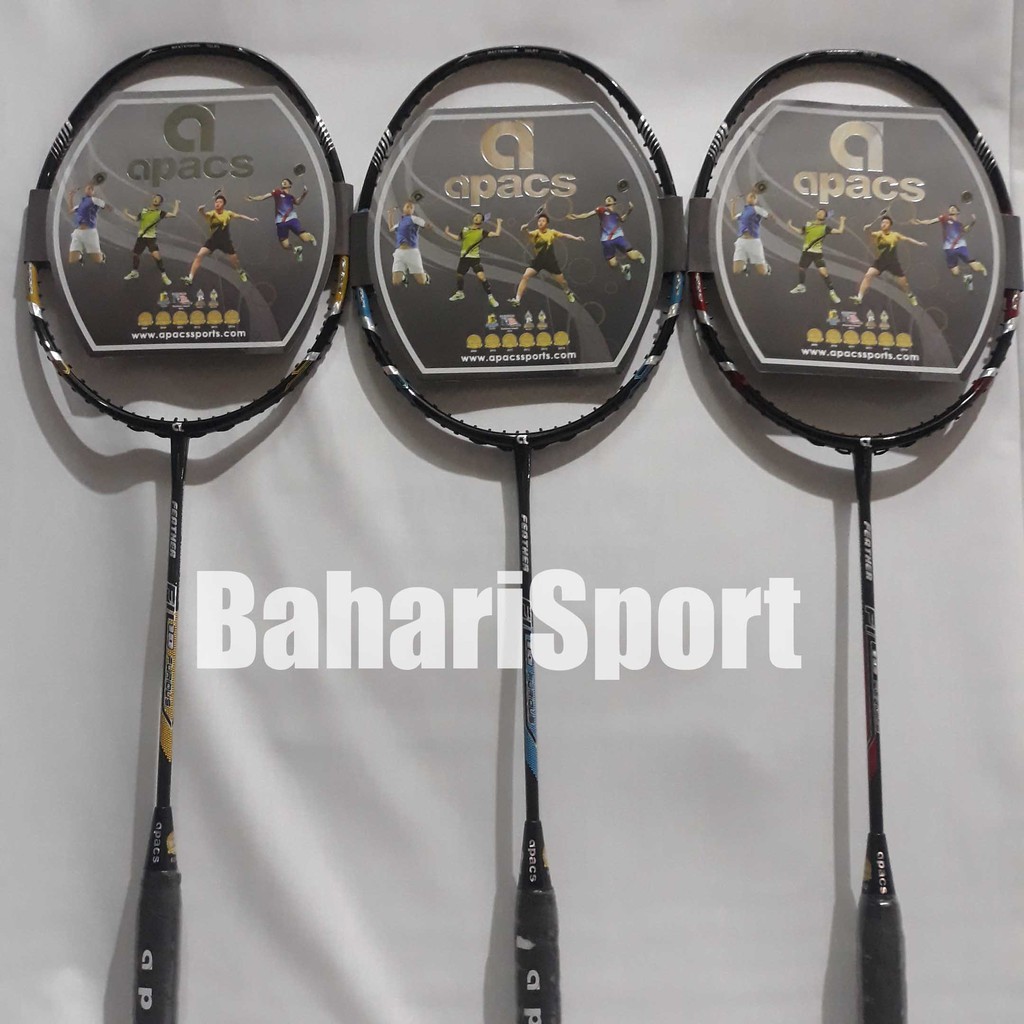 Raket Badminton Apacs Feather Fil 10 Bonus Komplit Original UK