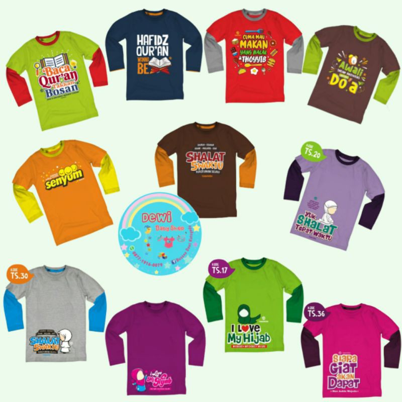 Lengan Panjang Kaos Tsabat Kids | Kaos Anak Islami | Kaos Anak Dakwah | Kaos Anak Karakter Islami | 