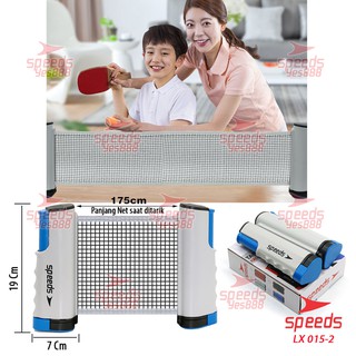 SPEEDS Tiang Net Jaring Tarik Portable Tenis Meja/Permaianan Bola Pingpong 160cm LX 015-2 Universal