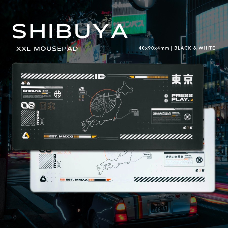 Press Play SHIBUYA Gaming Mousepad Deskmat