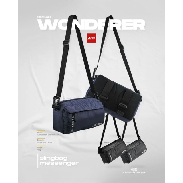 TAS SLEMPANG AREI REI WONDERER | SELEMPANG SAMPING CANGKLONG PRIA WANITA BODYBAG SLING BAG SLINGBAG 