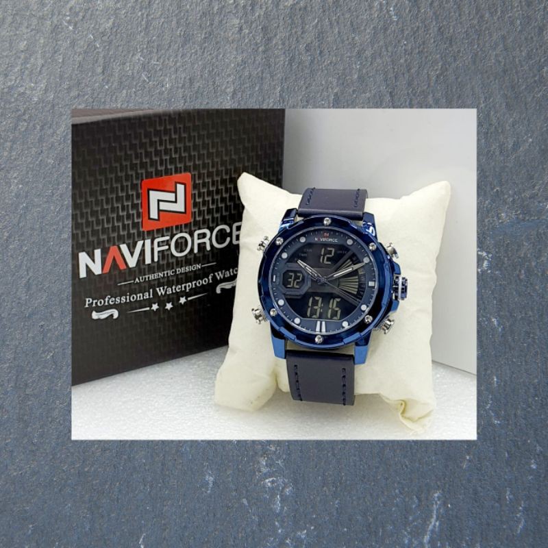 JAM TANGAN PRIA NAVIFORCE NF-9172 TALI KULIT 100% ORIGINAL