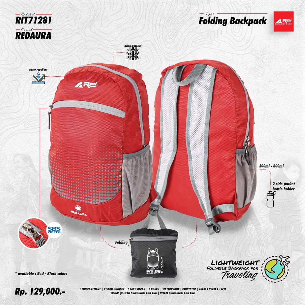 Tas Lipat Redaura 20 Liter Arei Outdoorgear - GROSIR Premium Bag & Accesoris OUTDOORGEAR