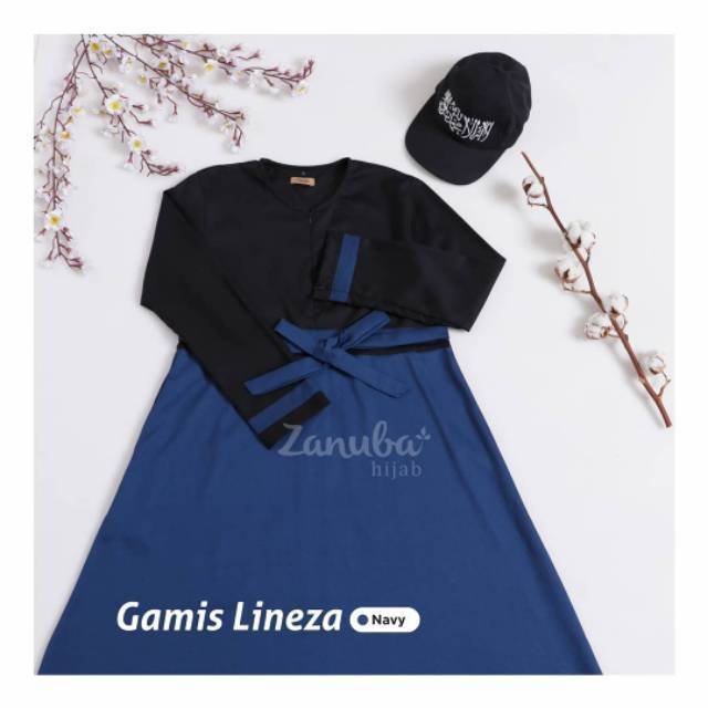 Gamis Lineza by Zanuba Navy M