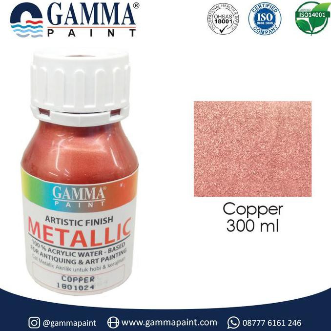 

Stok Baru! Gamma Metallic Artistic Finish Acrylic Paint - Copper 300Gr Murah