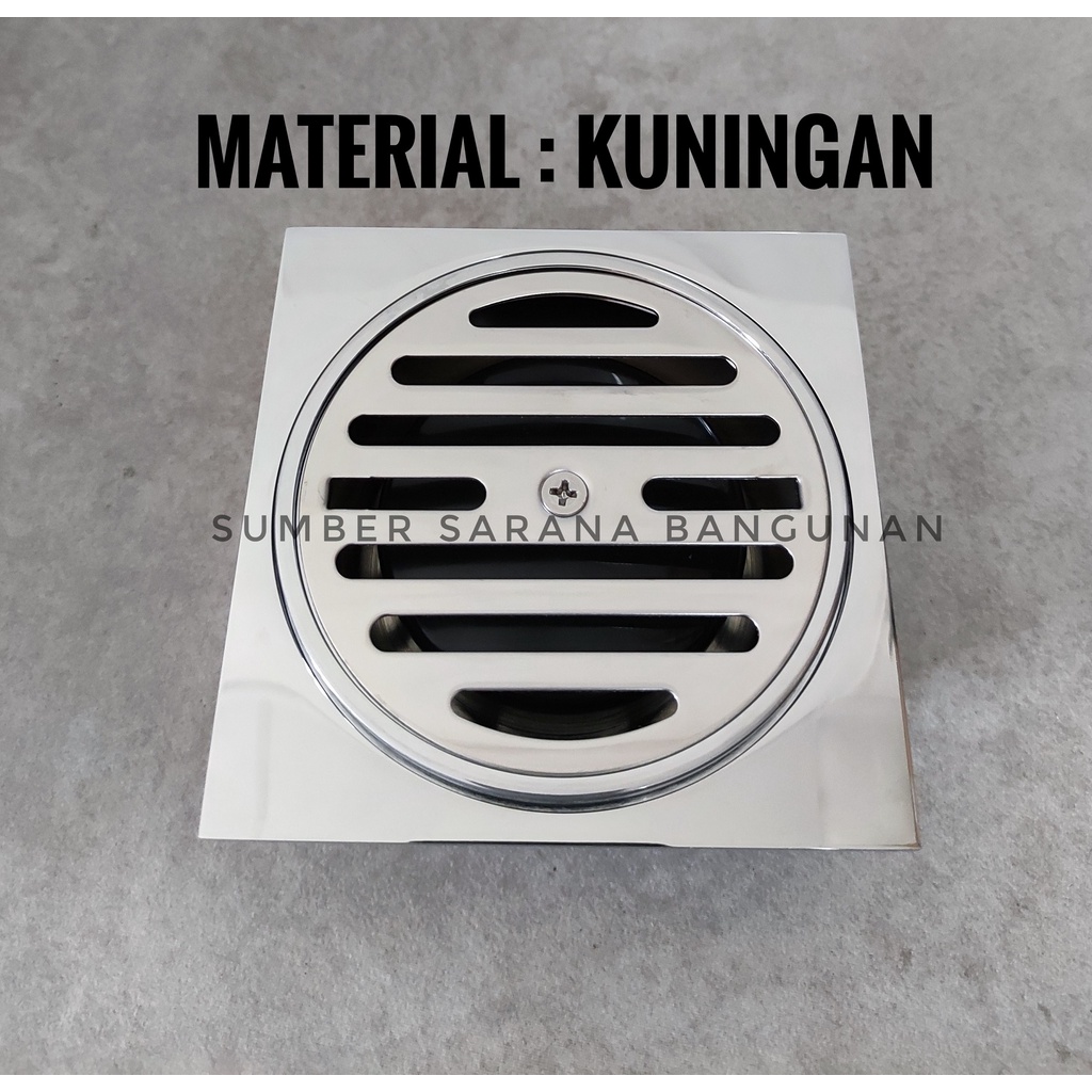 Floor Drain Kuningan Chrome / Saringan Got Tebal Brass