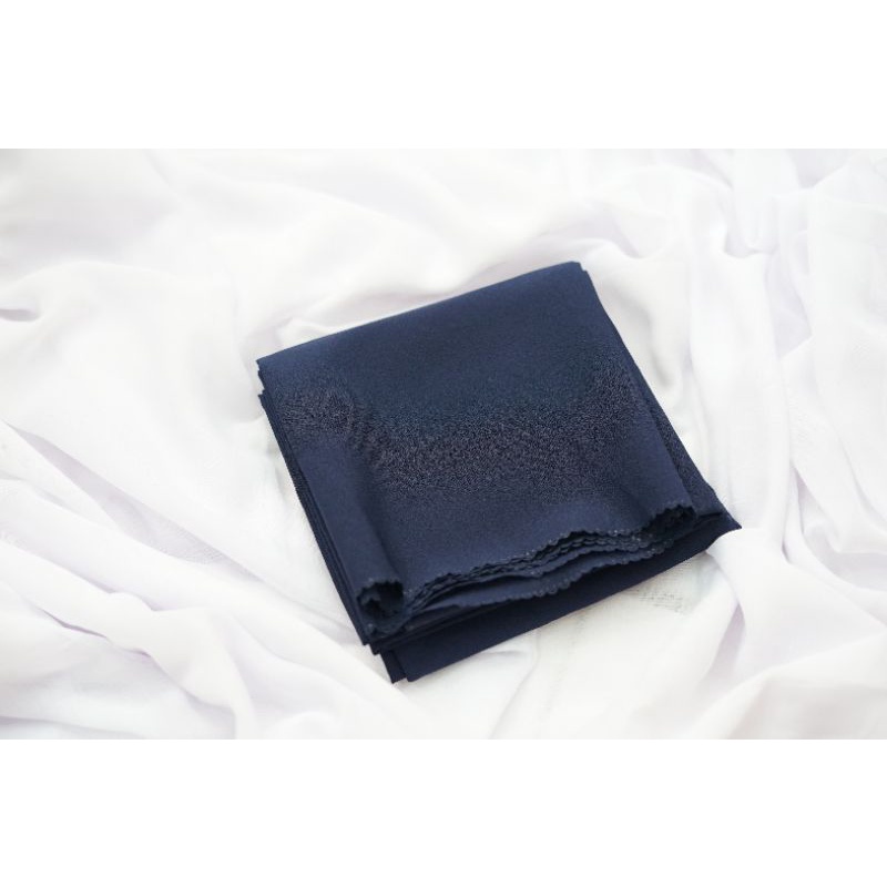 [ COD ] JILBAB SYAR'I AZZAHRA SEGIEMPAT DIAMOND LASERCUT JUMBO 130x130-Navy
