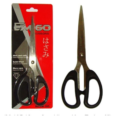 

Gunting Emigo Hitam Alat Potong Gunting Kain Kertas Emigo Sedang Kecil Stainless