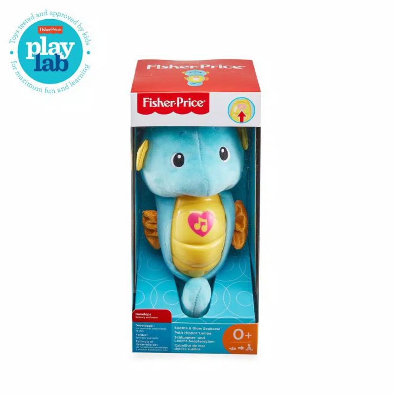 Fisher Price Soothe &amp; Glow Seahorse Musical | Mainan Boneka Musik Lampu Bayi