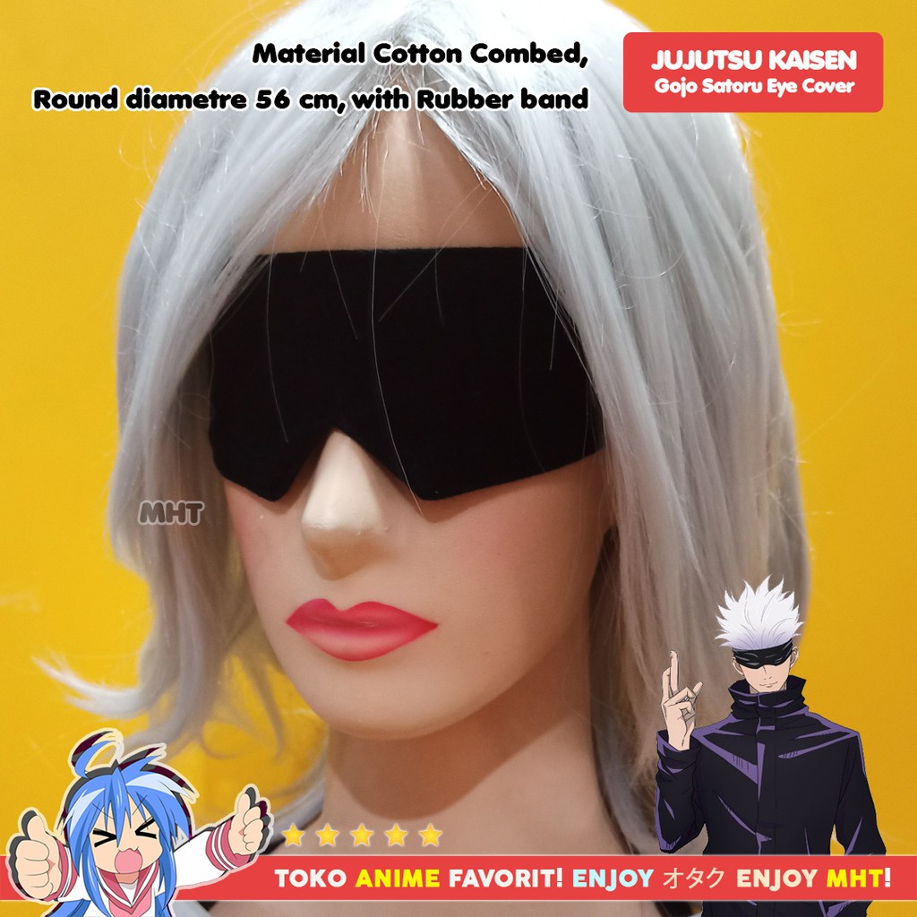 Tutup Mata Gojo Satoru Jujutsu Kaisen Cosplay Kostum Costume Eye Cover