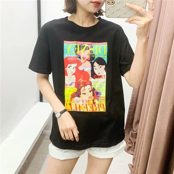 KAOS WANITA IMPORT MURAH / KAOS DISNEY PRINCESS / KAOS KARTUN 30254