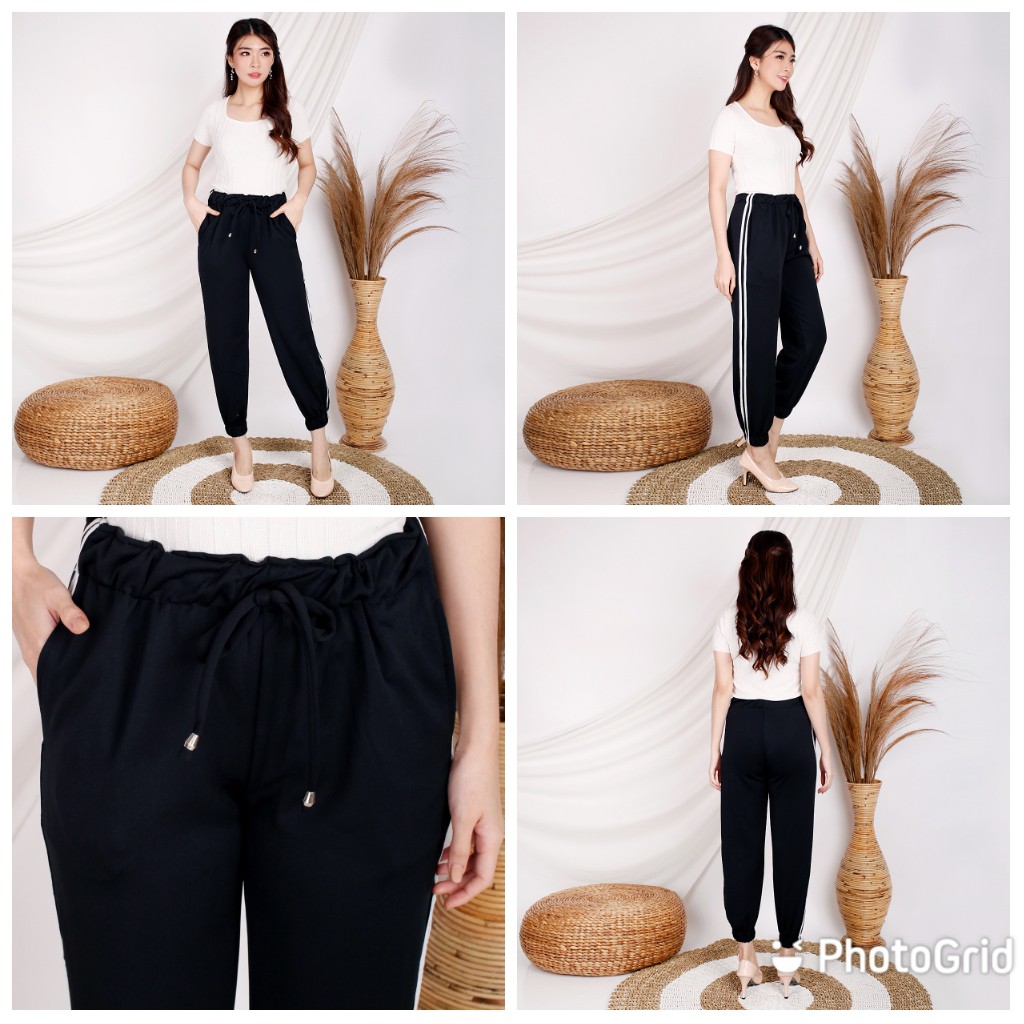 MILANO LIST JOGGER /LONG PANTS /CELANA JOGGER/FASHION KOREA