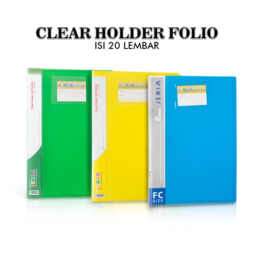 

Map Plastik / Map File / Tempat Dokumen Clear holder Folio Keeper 20 Lembar Full Color