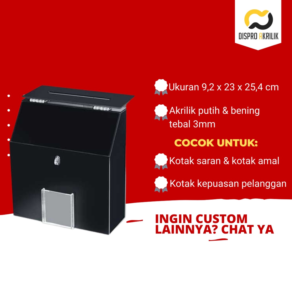 

Kotak saran 003 / kotak amal / kotak kepuasan pelanggan / kotak akrilik