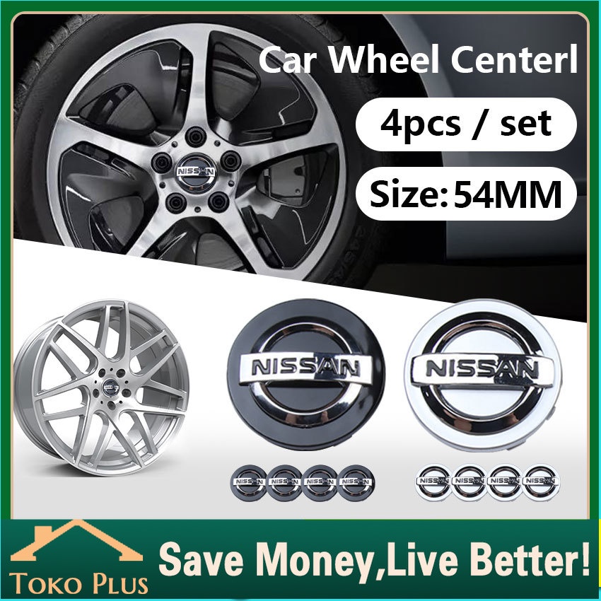 4PCS/54MM Dop Velg Car Center Caps logo Emblem Nissan Velg Dop Roda Tempel Ban Pelek Mobil Aksesoris