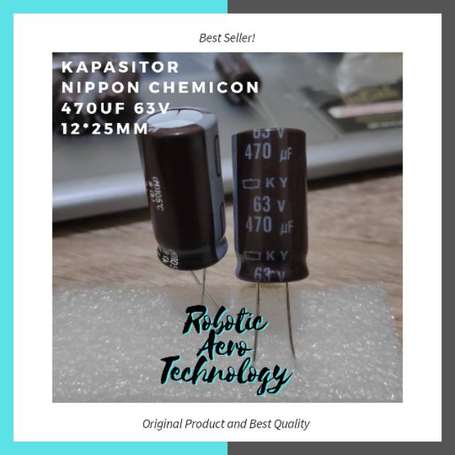 CAPACITOR 470UF 63V ELCO 470UF 63V NIPPON CHEMICON PANJANG
