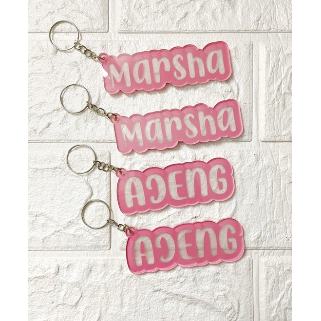 ACRYLIC KEYCHAIN CUSTOM GANTUNGAN KUNCI NAMA