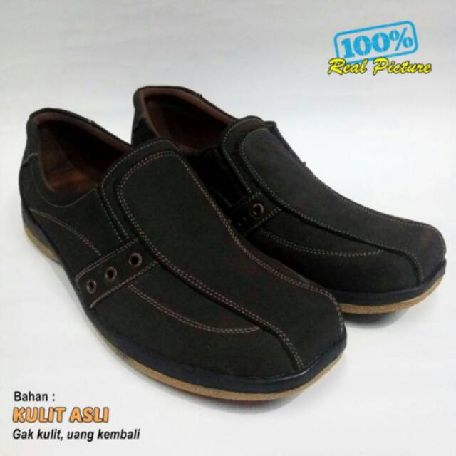 sepatu fantofel fantopel fantovel pantofel pantopel pantovel vantovel vantopel pria kulit sapi asli