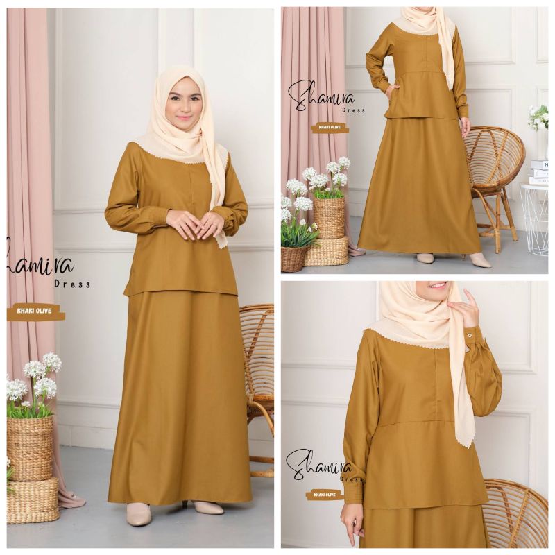 Seragam Dinas Pemda Wanita Khaki Busui Bahan Katun Seragam Dinas Guru Pns MurahShamira Dress By Luve
