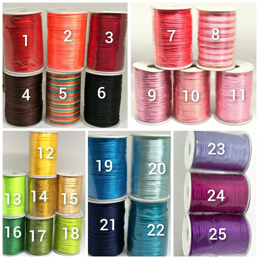 1 ROL  - TALI CINA | TALI SATIN ANEKA WARNA