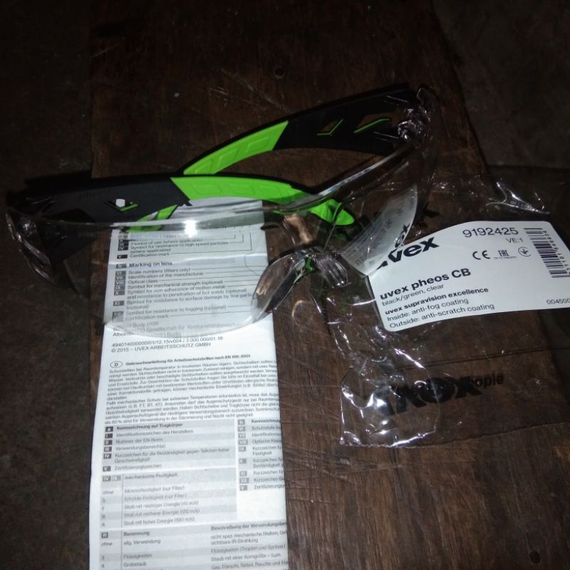 UVEX kacamata safety gogle clear original uvex anti fog