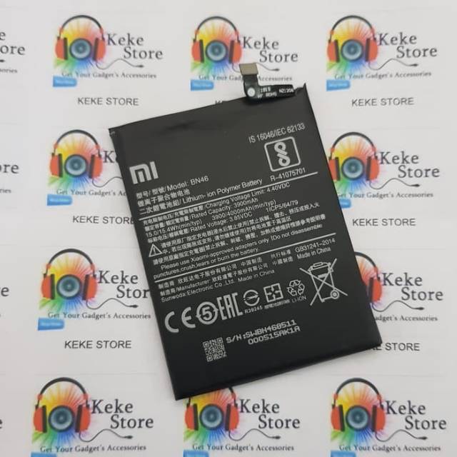 Baterai Original 100% Xiaomi Redmi 7 BN46 4000Mah Battery Batre Batrei