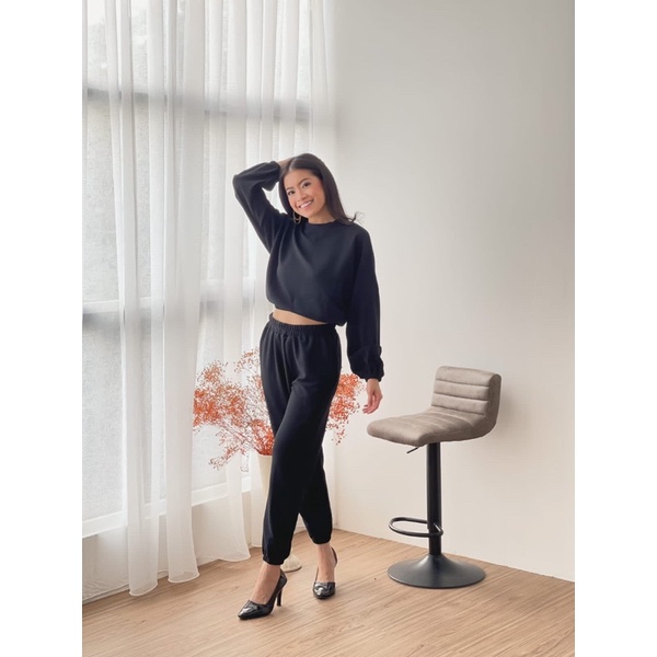 crop jogger long set