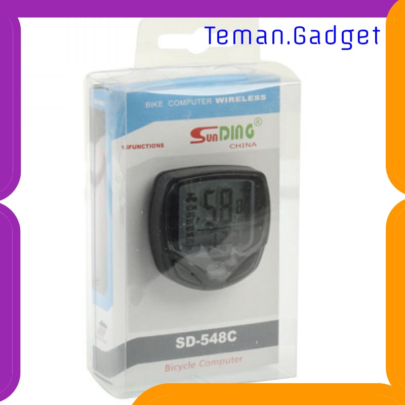 TG-IB763 SUNDING SPEEDOMETER SEPEDA WIRELESS DISPLAY LCD - SD-548C