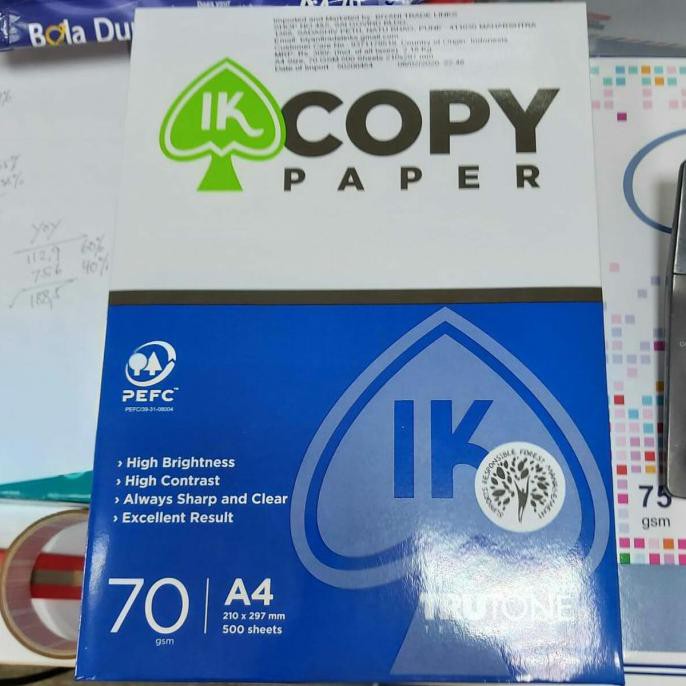 

Kertas Hvs Fotokopi Ik Copy Paper A4 70Gr Per Dus Isi 5 Rim Mayastore11