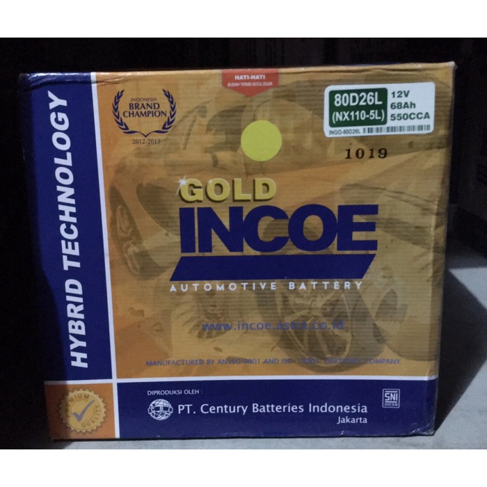 AKI / ACCU BASAH INCOE GOLD NX1105L / 80D26L