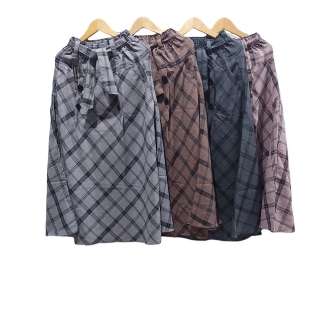 ROK PANJANG MOTIF KOTAK//ROK PANJANG MOTIF