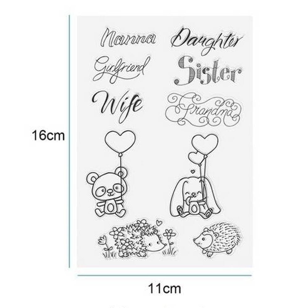 Clear Stamp (Stempel Transparan/Bening) - Family Name