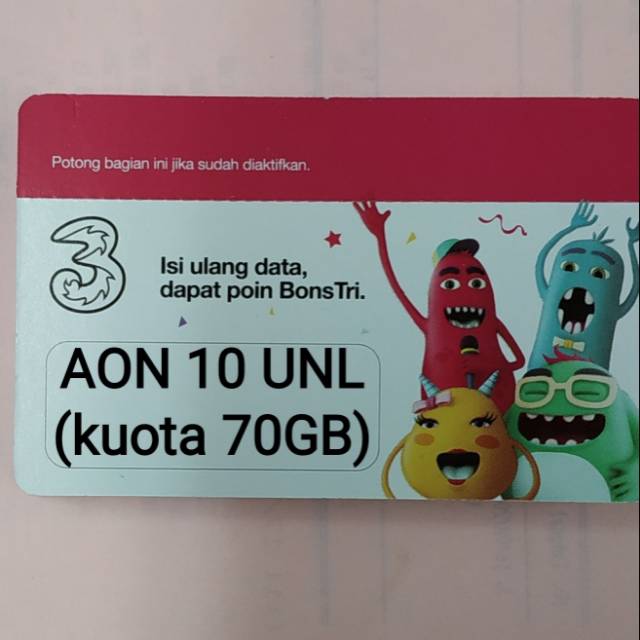 VOUCHER DATA TRI 10GB UNLIMITED