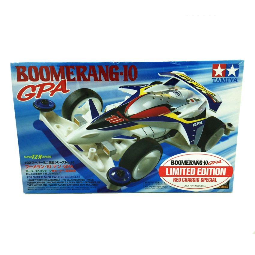 Tamiya Mini 4WD Boomerang.10 GPA Limited Edition Red Chassis Special