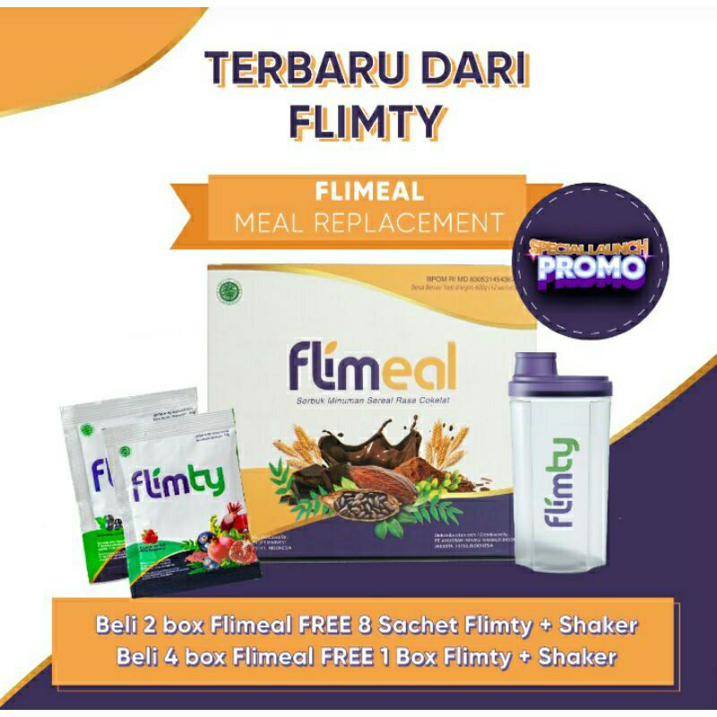 

FLIMEAL (FLIMTY MEAL) SUSU CEREAL RASA COKLAT ISI 12 Sachet